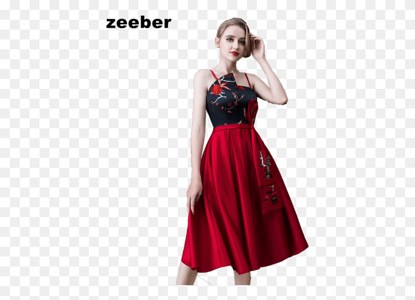 411x548 Plus Size Red Bridesmaid Mother Of The Bride Dresses Cocktail Dress, Clothing, Apparel, Female HD PNG Download