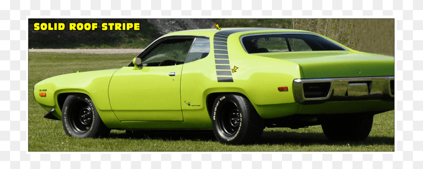 737x276 Plymouth Road Runner Strobe Stripe Kit Coup, Wheel, Machine, Tire HD PNG Download