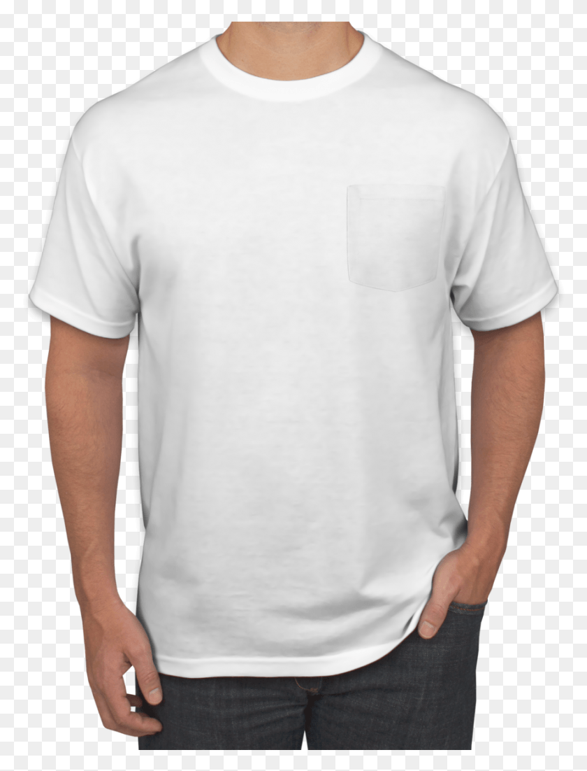 878x1173 Pocket Custom Shirts Hanes T Shirt, Clothing, Apparel, T-Shirt Descargar Hd Png