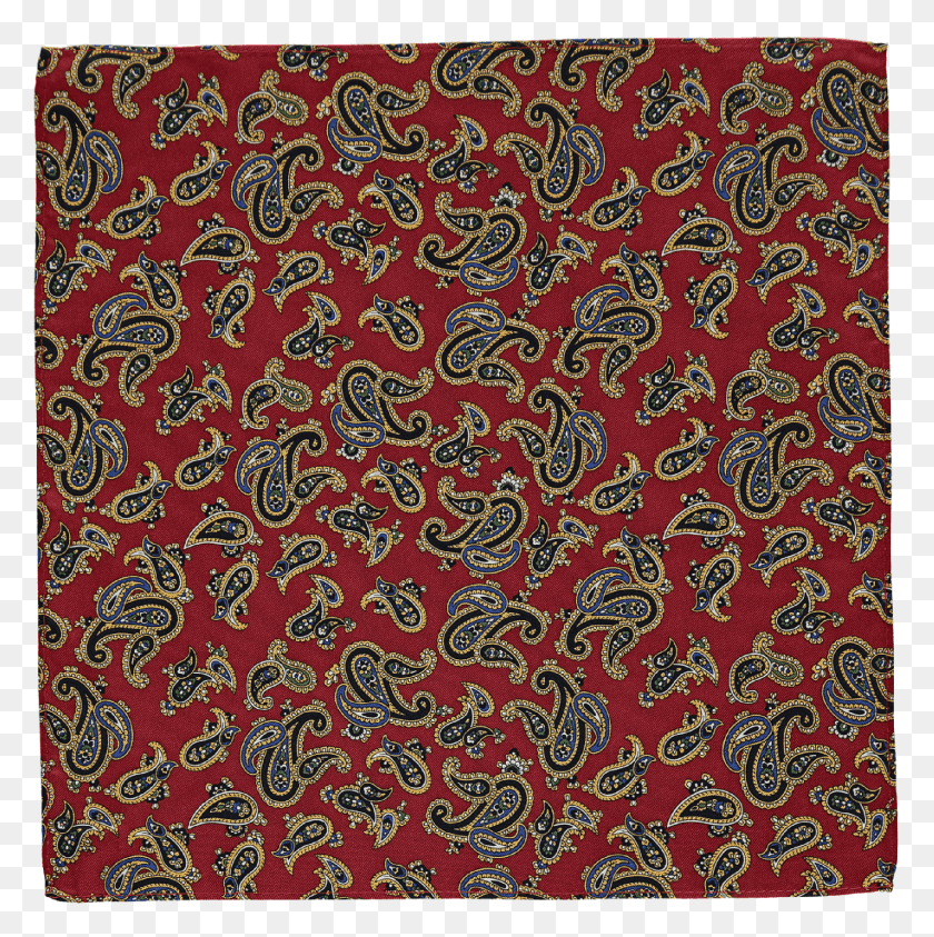 2098x2107 Pocket Square Paisley Dark Red Motif, Rug, Pattern, Floral Design Descargar Hd Png