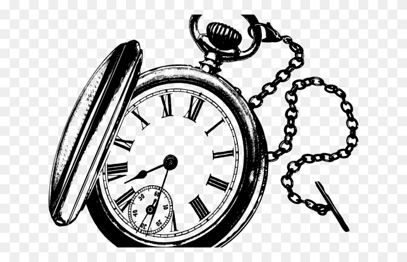 640x480 Pocket Watch Clipart Clipart Pocket Watch Black And White, Gray, World Of Warcraft HD PNG Download
