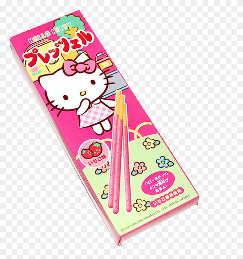 919x983 Descargar Png Pocky Snack Candy Japan Hellokitty Kawaii Pink Hello Kitty, Caja De Lápices, Texto Hd Png
