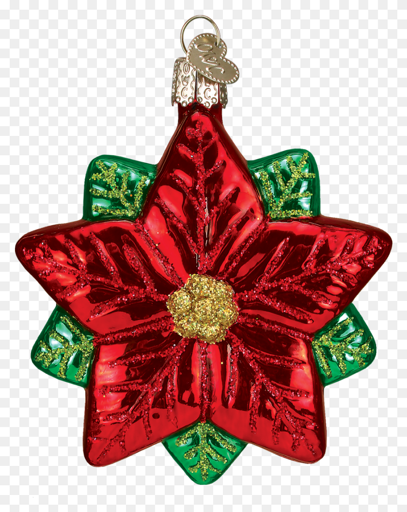 871x1112 Poinsettia Star Ornament Christmas Ornament, Symbol, Logo, Trademark HD PNG Download