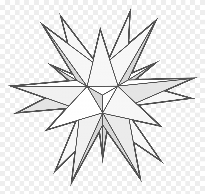 1495x1405 El Punto 3 D, La Estrella De Papel, La Estrella De 20 Puntas, Símbolo, Símbolo De La Estrella, Diamante, Hd Png