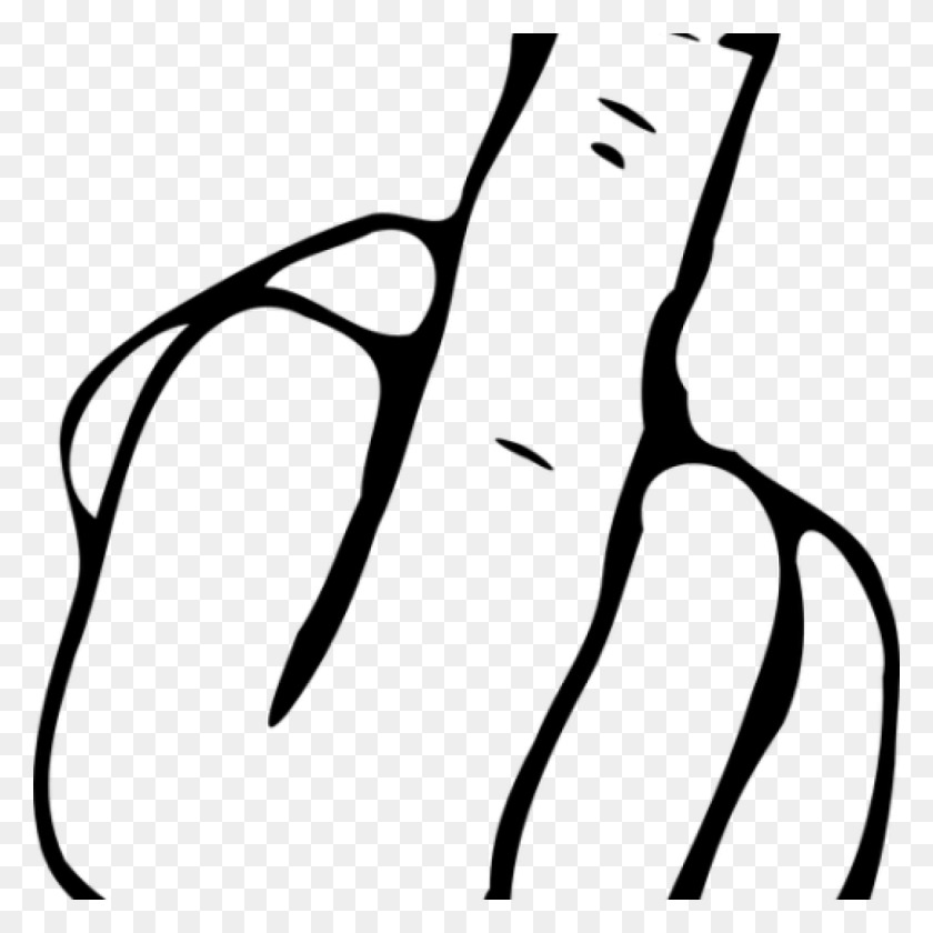 1024x1024 Pointing Clipart Middle Finger Hand Easy Drawings Of Middle Finger, Gray, World Of Warcraft HD PNG Download