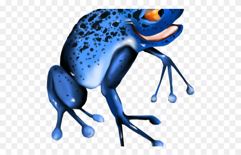517x481 Poison Dart Frog Clipart Cute Sapo Azul, Amphibian, Wildlife, Animal HD PNG Download