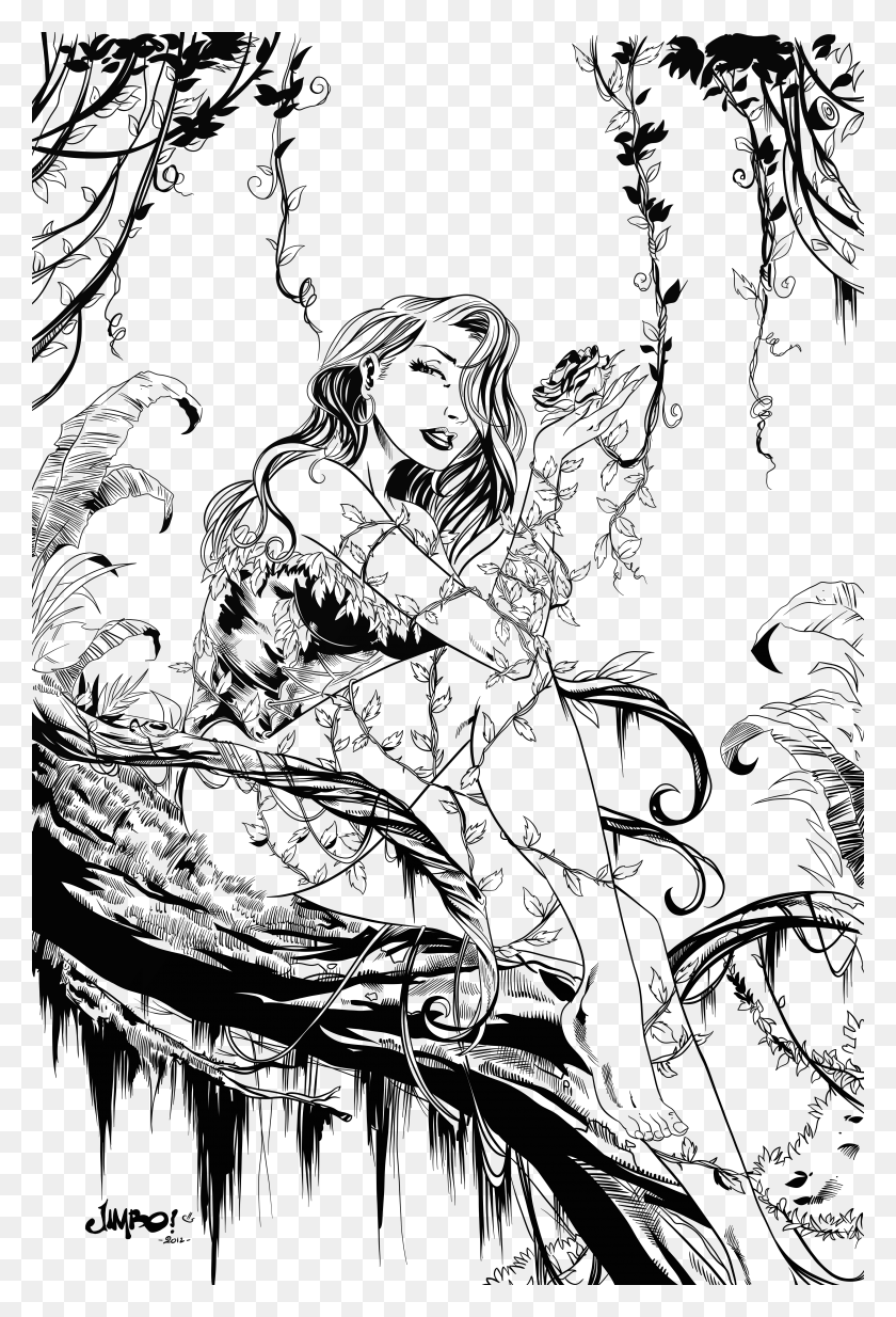 3983x6000 Poison Ivy Ink By Poison Ivy To Colour, Graphics, Pattern HD PNG Download