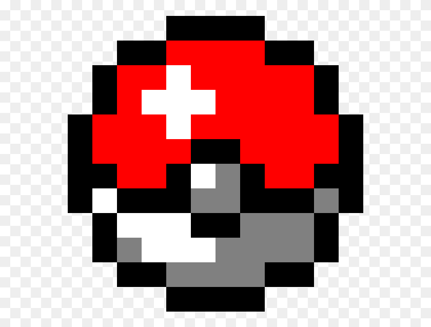 577x577 Pokeball Pokemon Go Pixel Art, First Aid, Logo, Symbol HD PNG Download