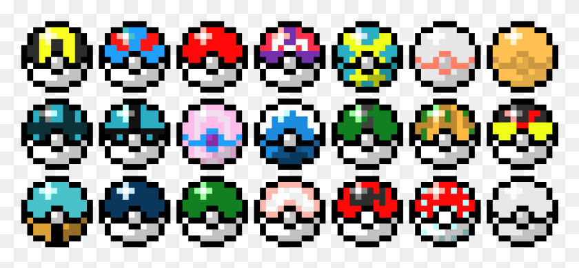 901x381 Pokeballs Circle, Rug, Pac Man HD PNG Download