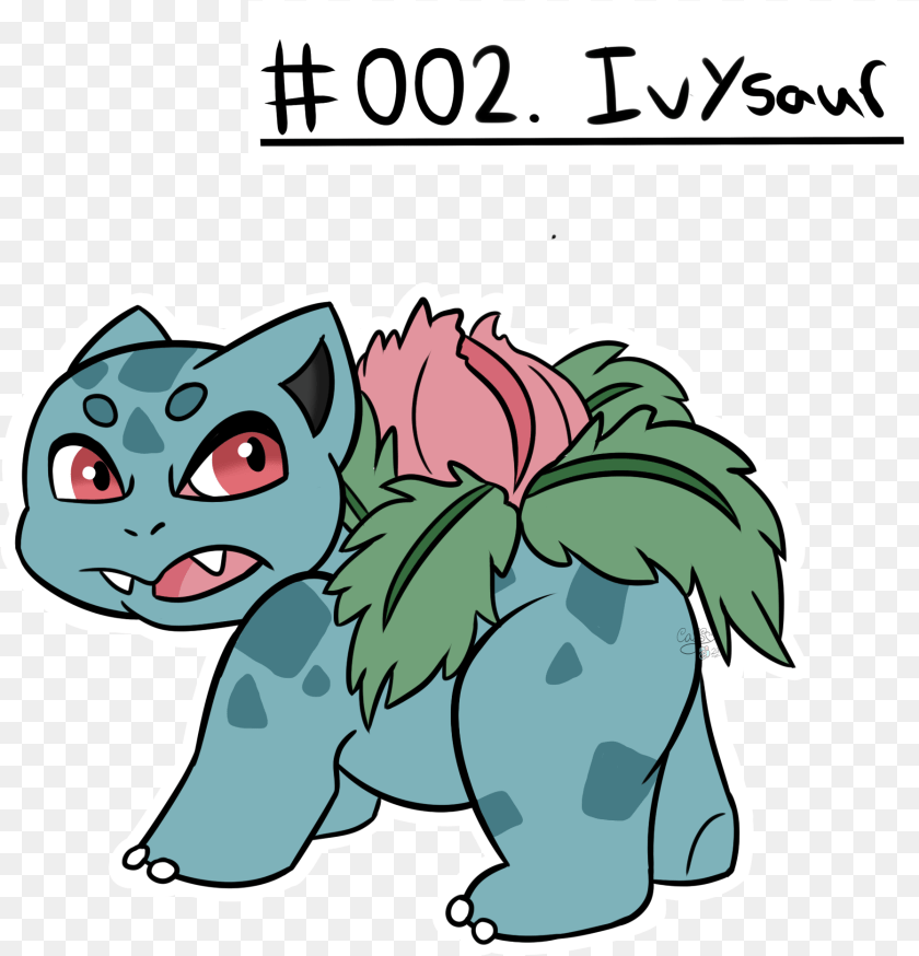 Pokedex 002 Ivysaur Cartoon, Book, Comics, Publication, Art Sticker PNG