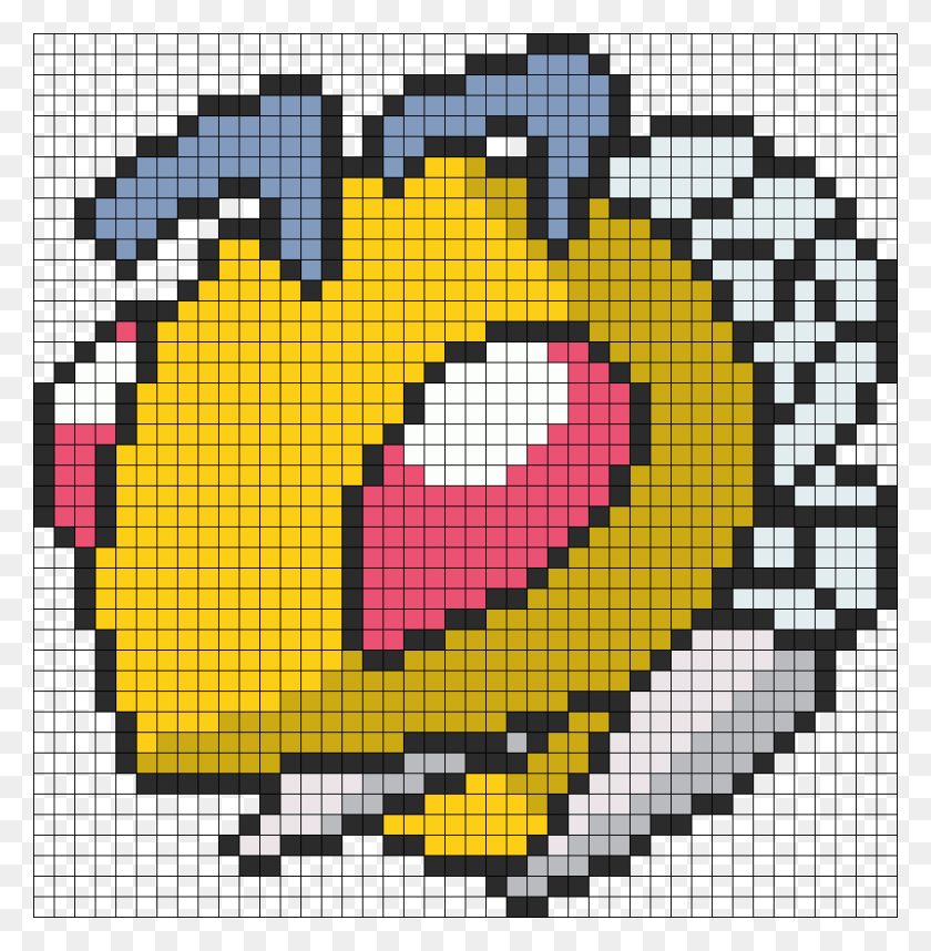 883x904 Descargar Png Pokemon Battle Trozei Beedrill Perler Bead Pattern Pixel Art Lune, Graphics, Alfombra Hd Png