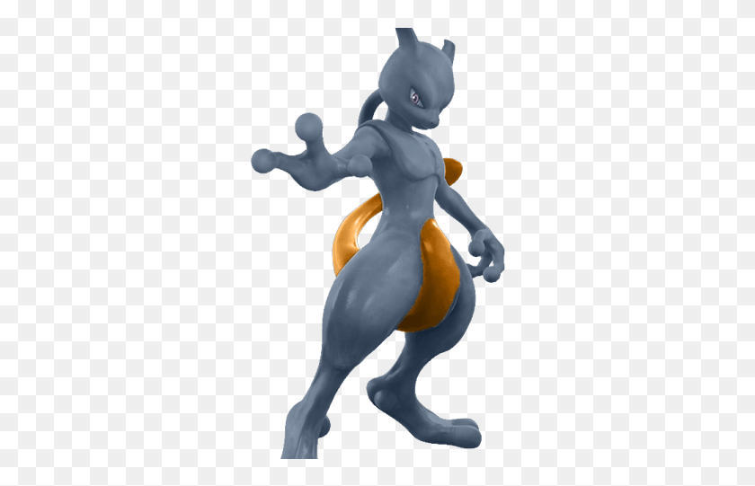 285x481 Pokemon Clipart Mewtwo Figurine, Animal, Toy, Snowman HD PNG Download
