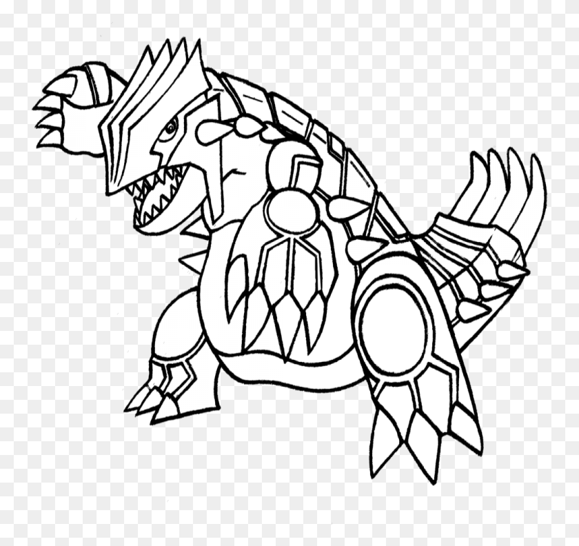 751x732 Pokemon Coloring Pages Groudon Coloring Home Kleurplatenvoorallecom Pokemon Coloring Pages Groudon, Sea Life, Animal, Dragon HD PNG Download