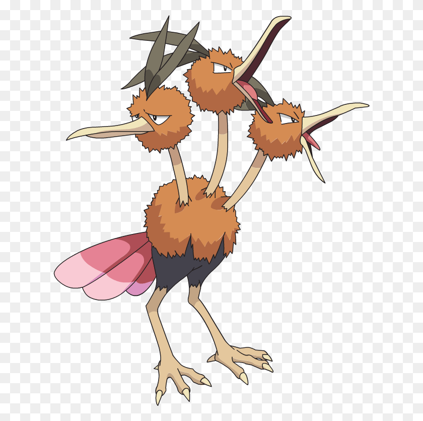 628x775 Pokemon Dodrio Is A Fictional Character Of Humans Pokemon Dodrio, Bird, Animal, Airplane HD PNG Download