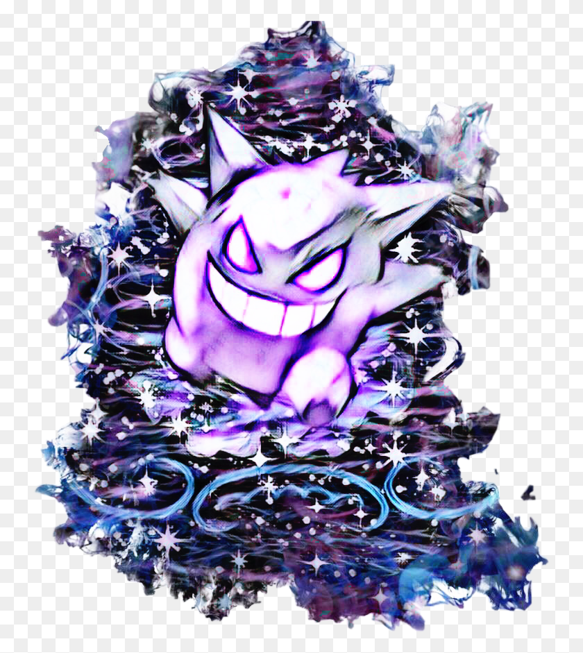 744x881 Pokemon Gengar Crystal Geode Freetoedit Illustration, Outdoors, Nature, Graphics HD PNG Download