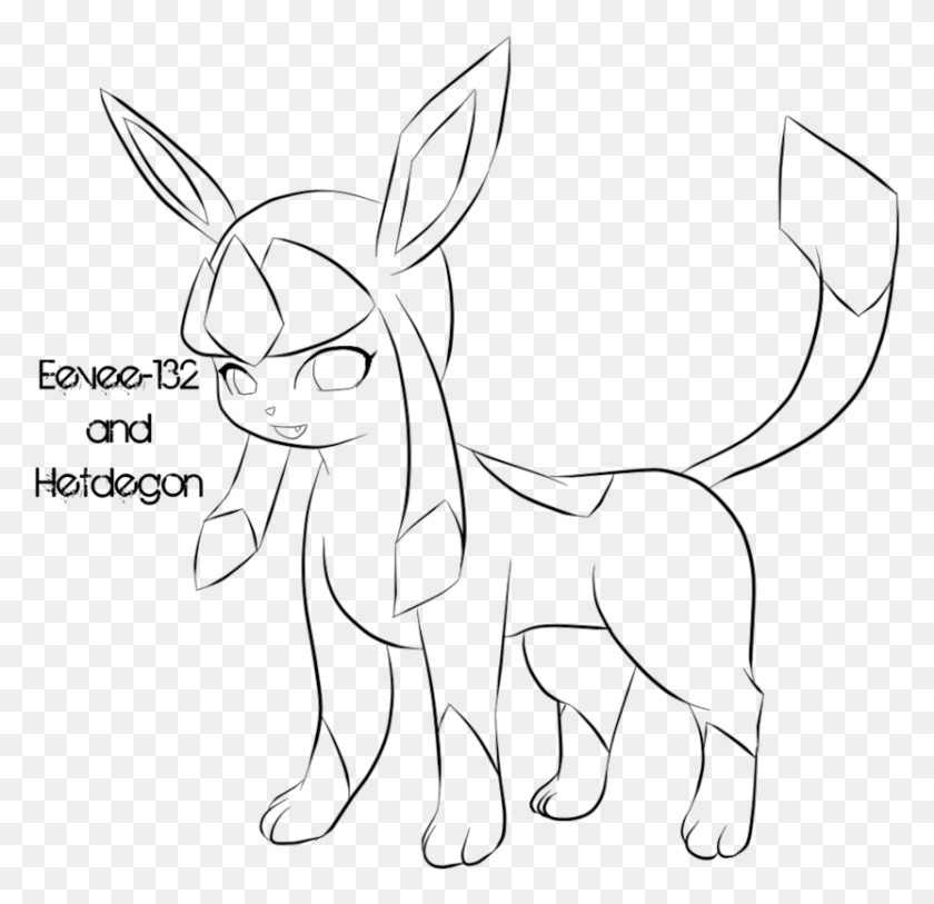 832x804 Pokemon Glaceon Coloring Pages Sketch Coloring, Donkey, Mammal, Animal HD PNG Download