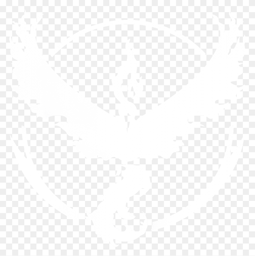 1205x1207 Pokemon Go Team Valor Logo Team Valor Белый Логотип, Трафарет, Эмблема, Символ Hd Png Скачать