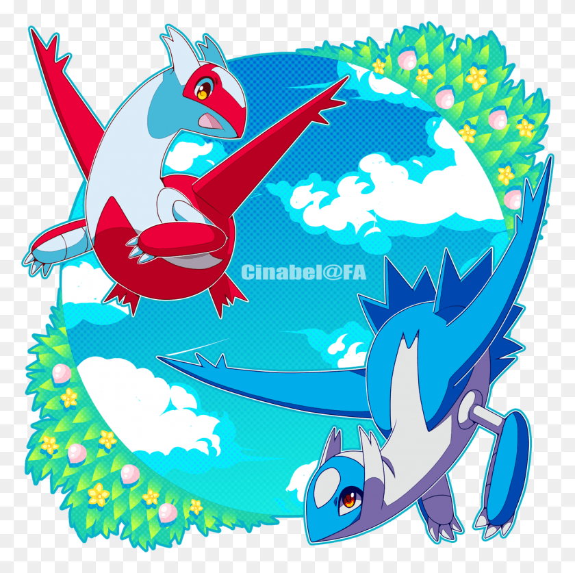 1109x1106 Pokemon Latias Latios And Latias Catch Em All Cartoon, Astronomy, Outer Space, Space HD PNG Download