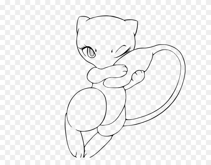 678x600 Pokemon Mew Collection Of Free Mew Drawing Cartoon, Gray, World Of Warcraft HD PNG Download