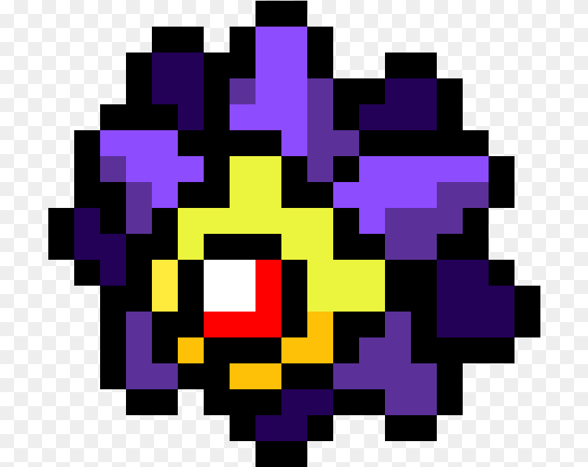 Pokemon Pixel Art Starmie, Purple Transparent PNG