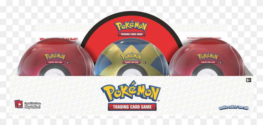 2081x909 Pokemon Poke Ball Tin Case Pokemon Poke Ball Tin, Disk, Dvd HD PNG Download