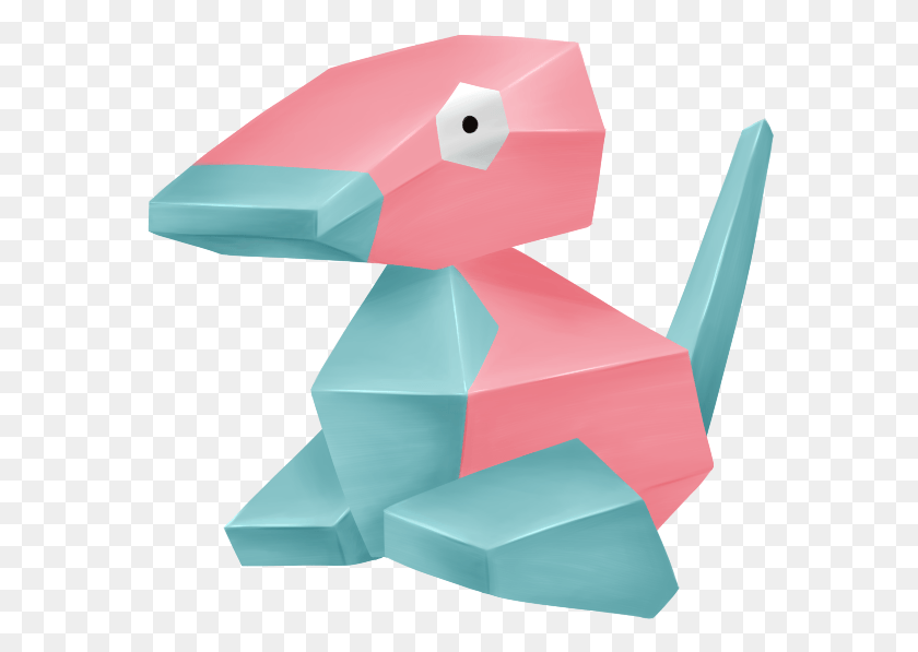 578x537 Pokemon Porygon Banned From Images Art Paper, Origami, Toy HD PNG Download