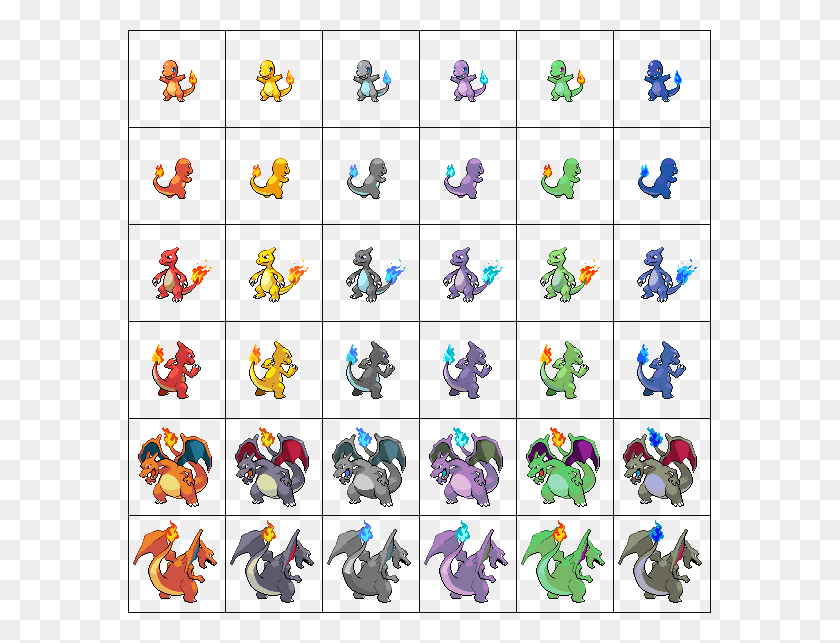 583x583 Pokemon Recolors The First 151 Pokemons39 Families Sprites, Rug, Alphabet, Text HD PNG Download