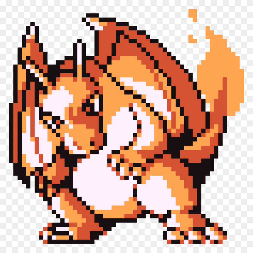 1024x1024 Pokemon Red And Blue Charizard Sprite, Rug, Graphics HD PNG Download