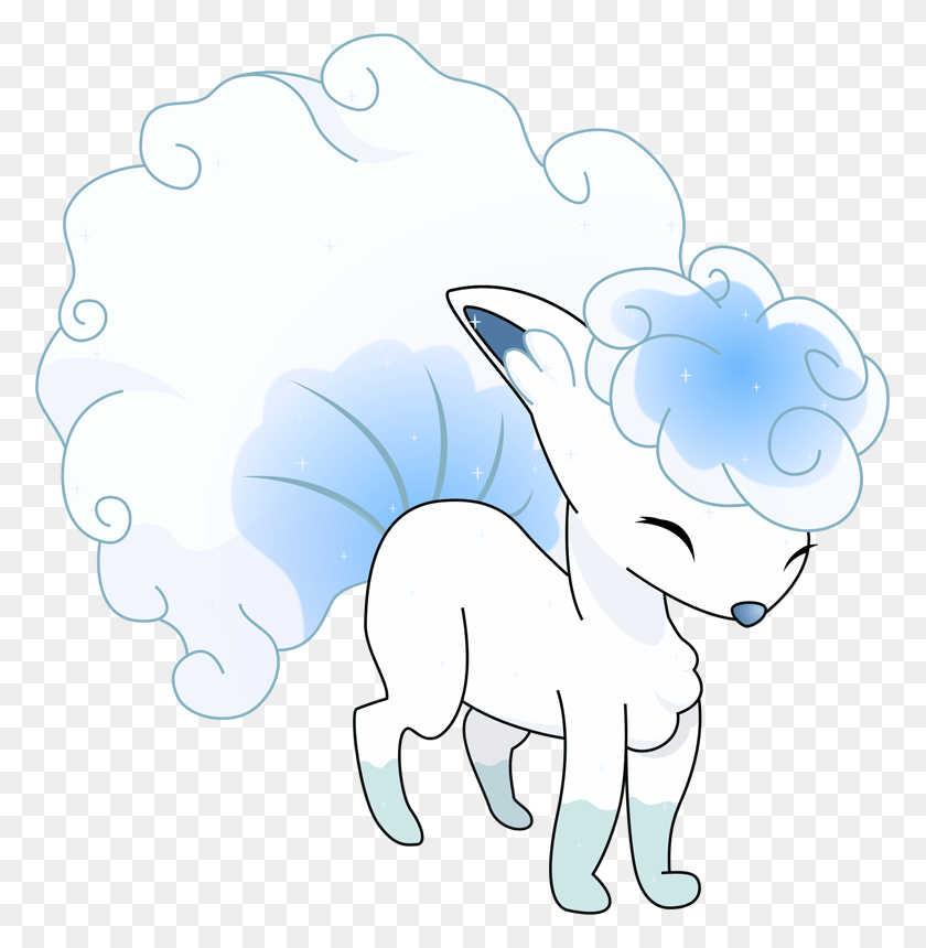 775x800 Pokemon Shiny Alolan Vulpix Is A Fictional Character Cartoon, Outdoors, Nature HD PNG Download