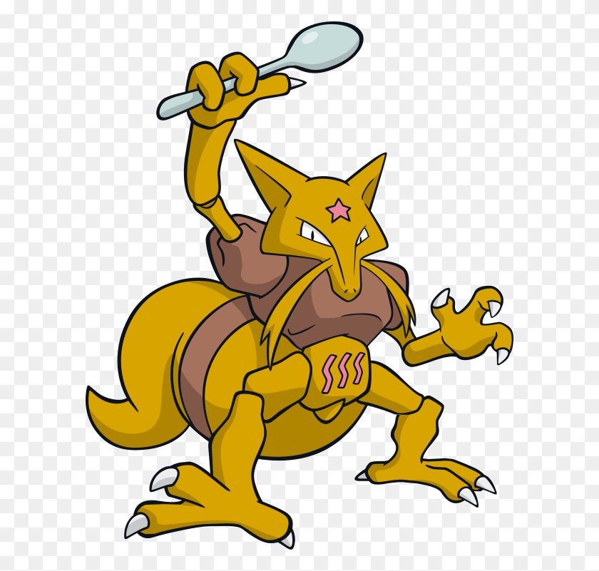600x741 Pokemon Shiny Kadabra Es Un Personaje Ficticio De Los Humanos Pokemon Amarillo Con Cuchara, Gráficos, Animal Hd Png