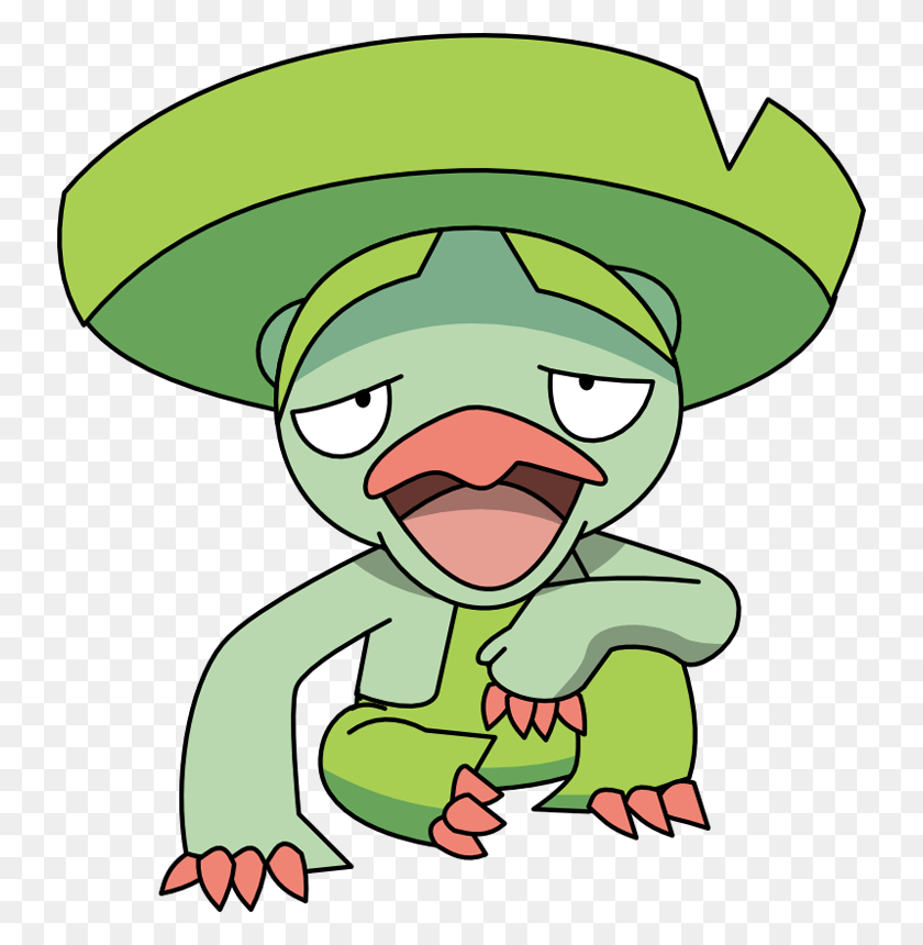 736x800 Pokemon Shiny Lombre Is A Fictional Character Of Humans Lombre Pokemon, Clothing, Apparel, Hat HD PNG Download