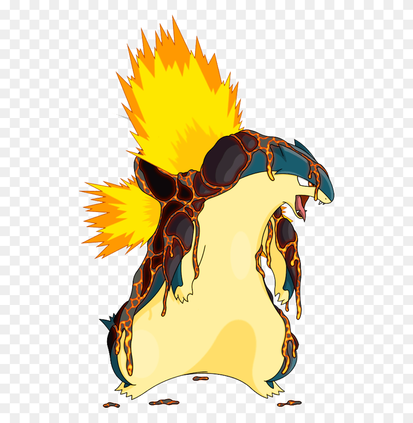 521x800 Pokemon Shiny Mega Typhlosion Lava Is A Fictional Character Pokmon Typhlosion, Fire, Flame, Poster HD PNG Download