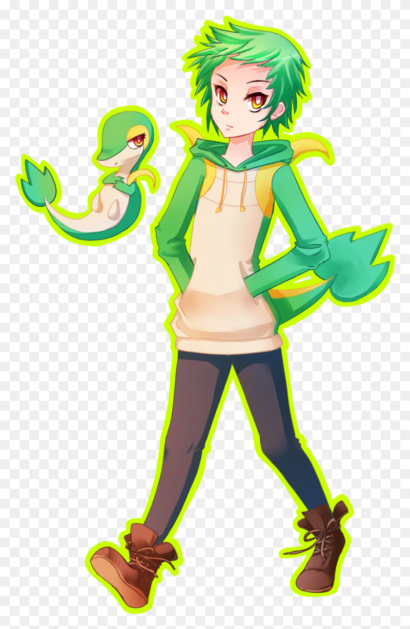 833x1311 Pokemon Snivys Weight Loss Does A High Fibre Diet Make Pokemon Snivy Gijinka, Green, Clothing, Apparel HD PNG Download