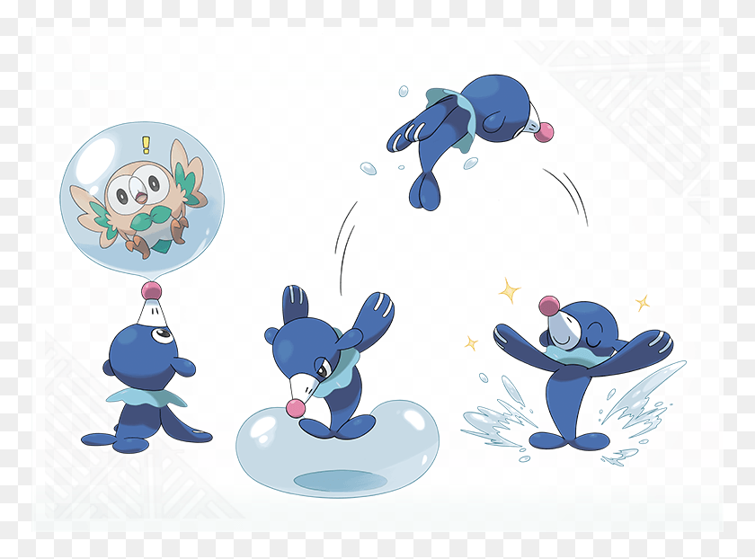 770x562 Pokemon Sun Amp Moon Starters Guide Popplio Rowlet, Graphics, Animal HD PNG Download