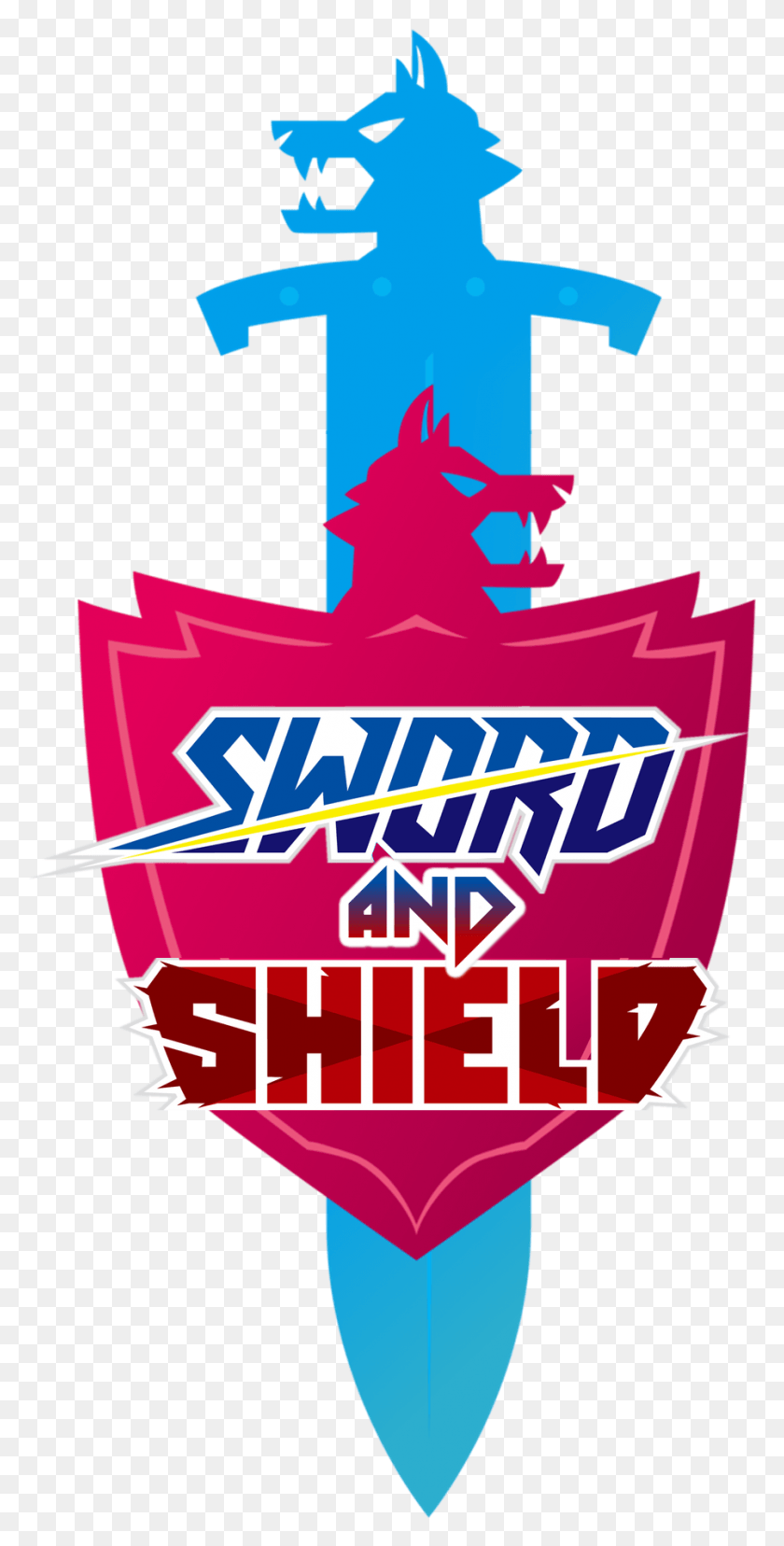 898x1838 Pokemon Sword And Shield In One Logoresource Pokemon Sword And Shield Logo, Graphics, Text HD PNG Download