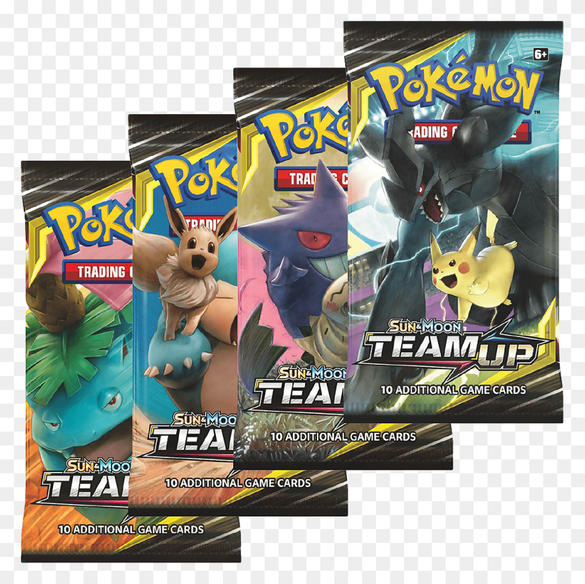 1000x1000 Descargar Png Pokemon Tcg Sun Moon Team Up Booster Pack Equipo Up Booster Pack, Overwatch Hd Png