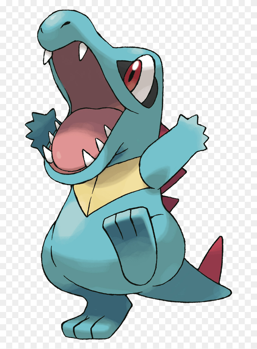 679x1081 Pokemon Totodile, Mouth, Lip, Hand HD PNG Download