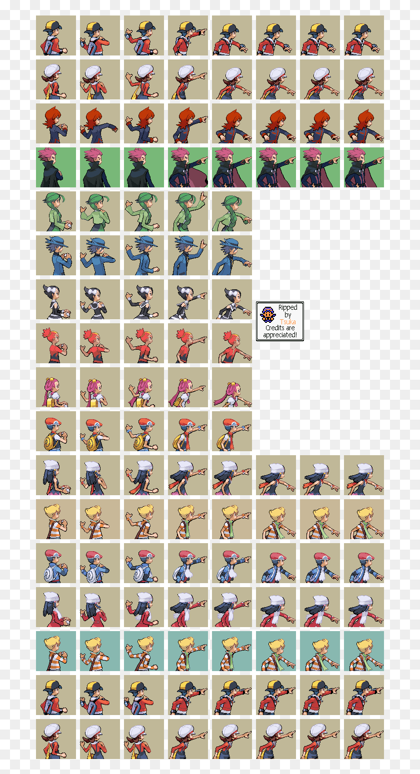 697x1489 Descargar Png Entrenador De Pokemon Espalda Sprite, Alfombra, Collage, Poster Hd Png