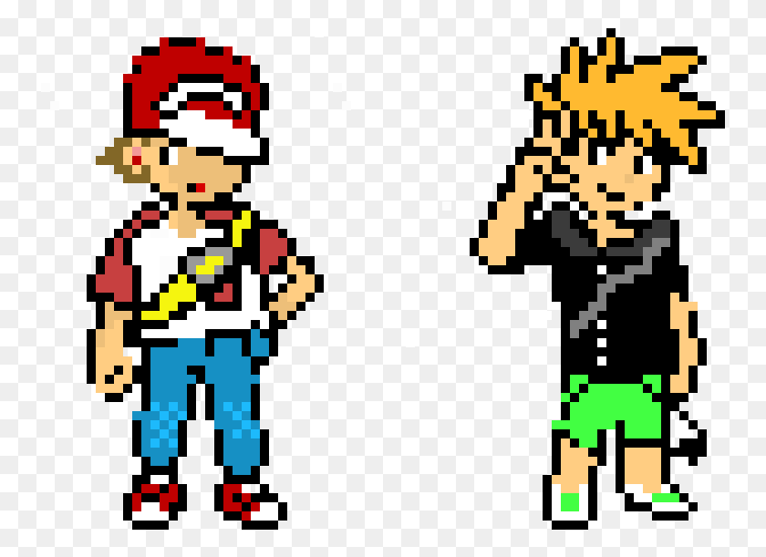 751x551 Pokemon Trainer Red And Blue, Super Mario, Pac Man HD PNG Download