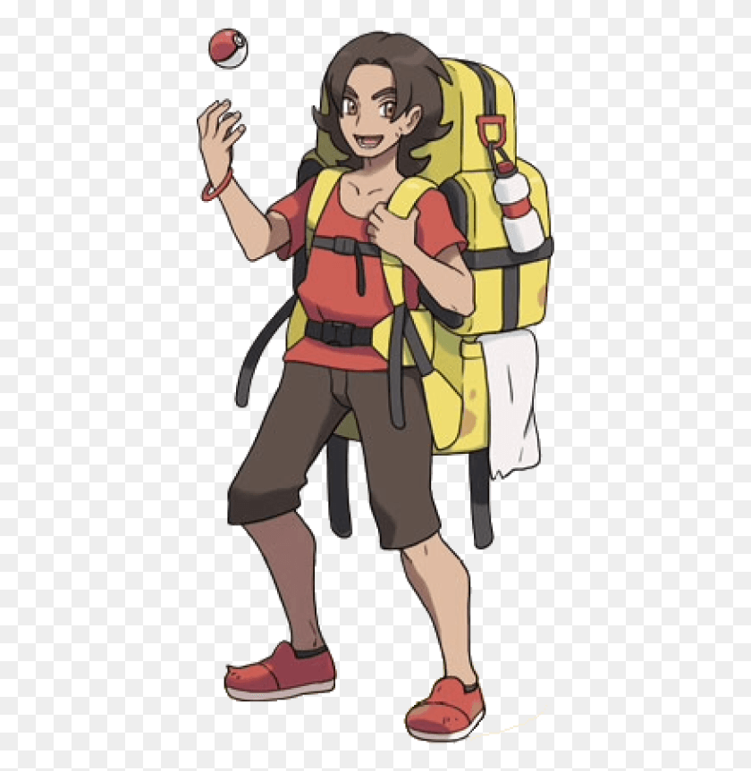 400x803 Pokemon Trainer With Beard, Person, Human, Fireman HD PNG Download