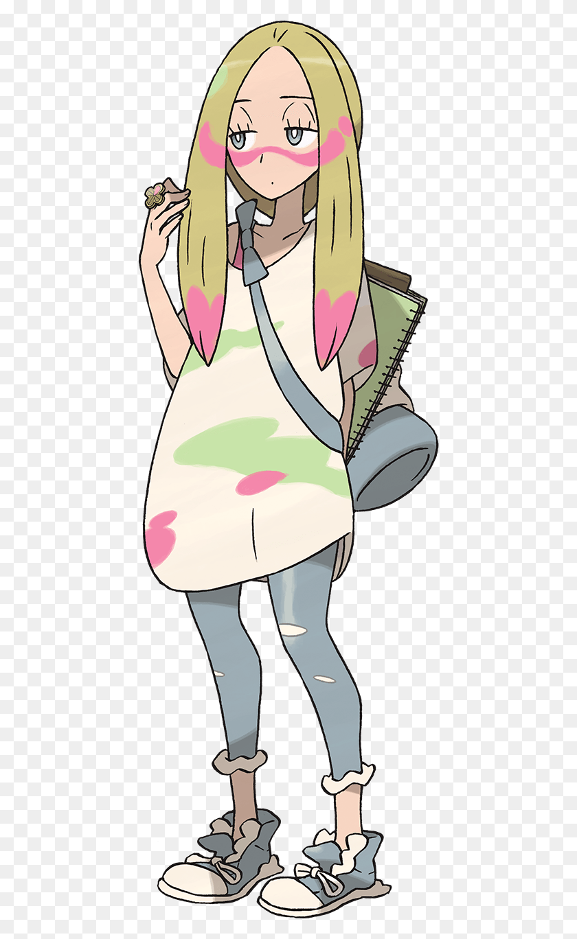 438x1308 Pokemon Ultra Sun And Moon Mina, Plant, Clothing, Apparel HD PNG Download