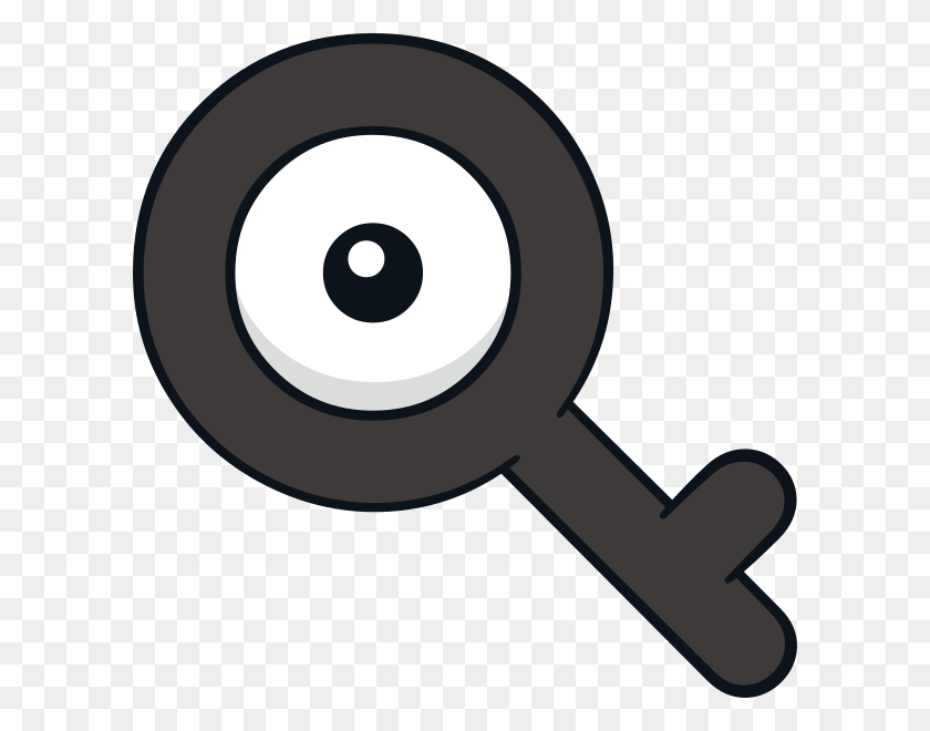600x600 Pokemon Unown Q, Magnifying HD PNG Download
