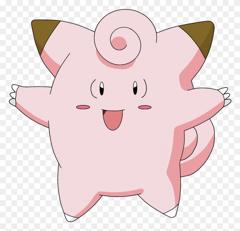 872x836 Pokmon 035 Pokemon Clefairy, Piggy Bank, Mammal, Animal HD PNG Download