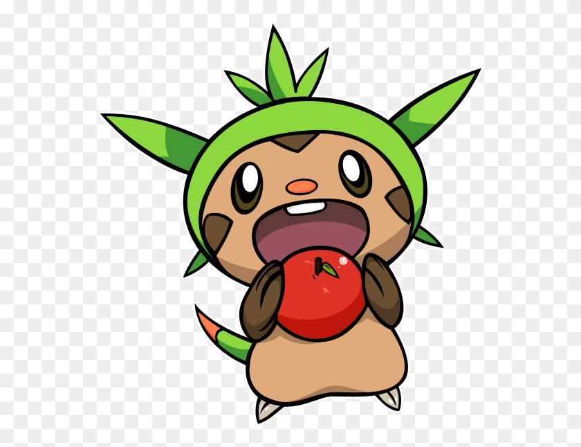 559x586 Pokmon X And Y Clip Art Leaf Pokemon Chespin Kawaii, Mouth, Lip, Plant HD PNG Download