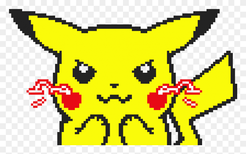 1041x621 Pokmon Yellow Pikachu Gif Pokmon Red And Blue Pikachu Pixel Art, Pac Man, Urban, Text HD PNG Download