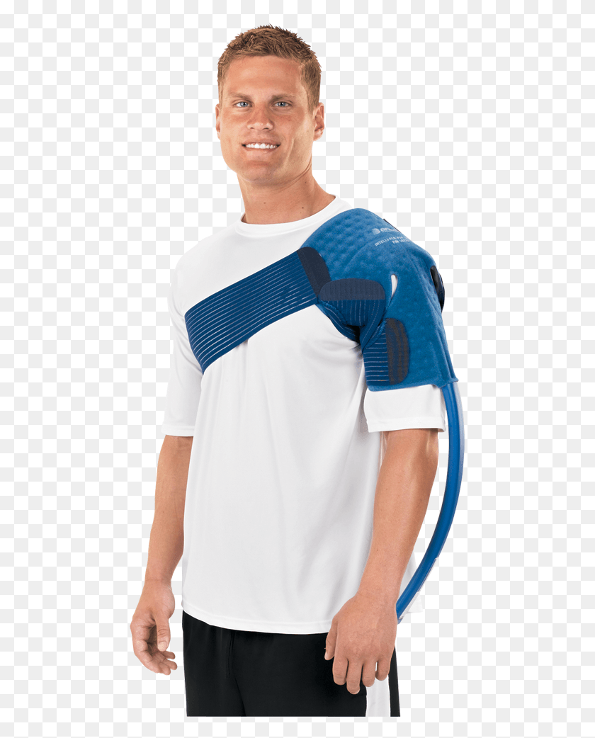 475x982 Polar Care Cube Wraps Breg Polar Care Shoulder Pad, Person, Human, Clothing HD PNG Download