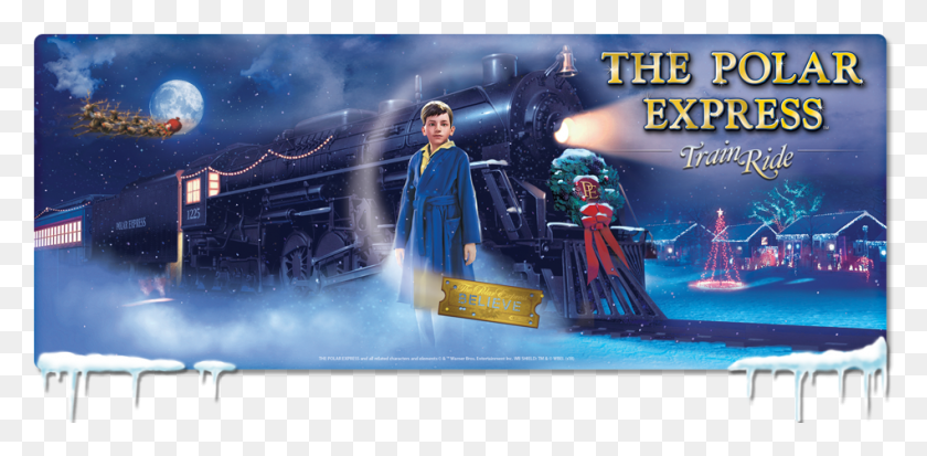 949x430 Polar Express Train Ride Ride Polar Express Train, Clothing, Apparel, Person HD PNG Download