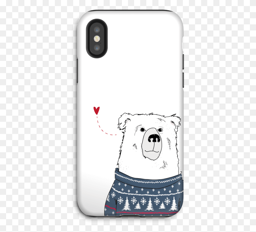 371x702 Polar Sweater Bear Case Iphone X Tough Cartoon, Mammal, Animal HD PNG Download