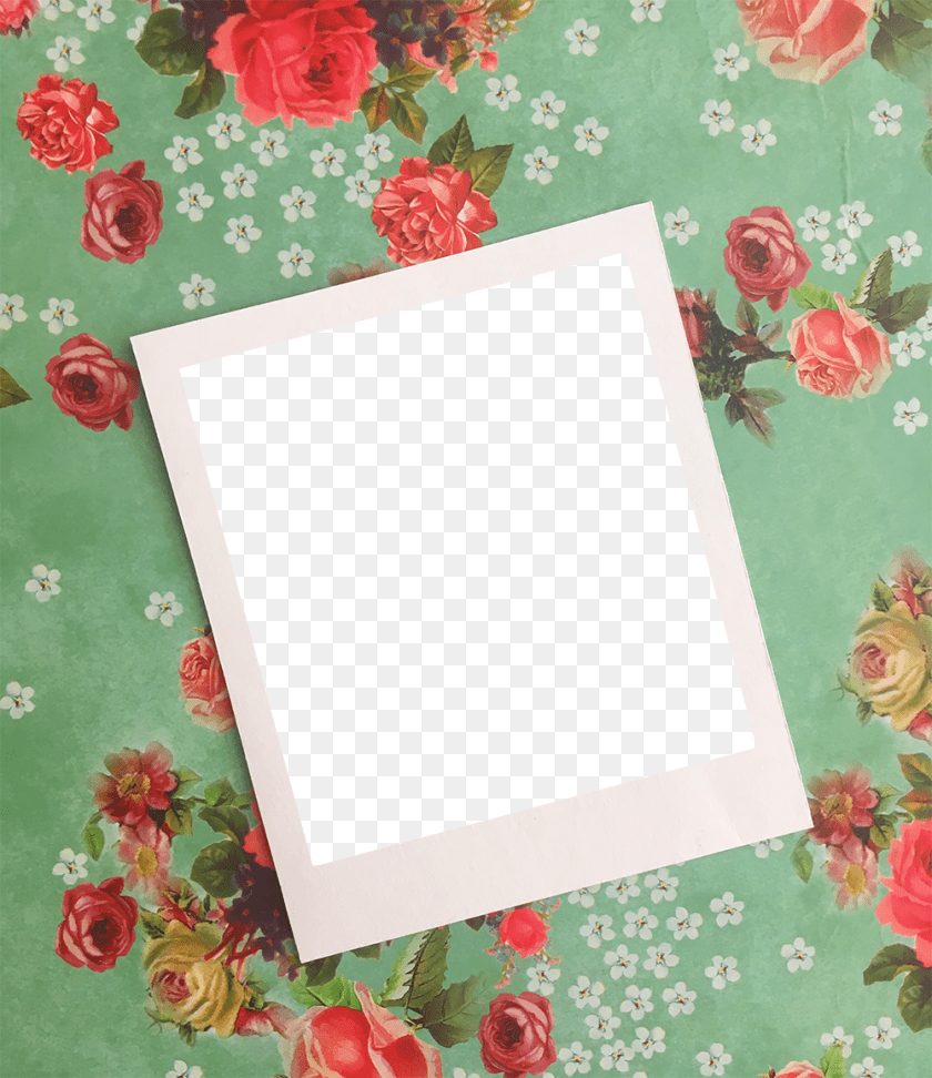 Polaroid Frame With Background Polaroid, Envelope, Greeting Card, Mail, Flower Clipart PNG