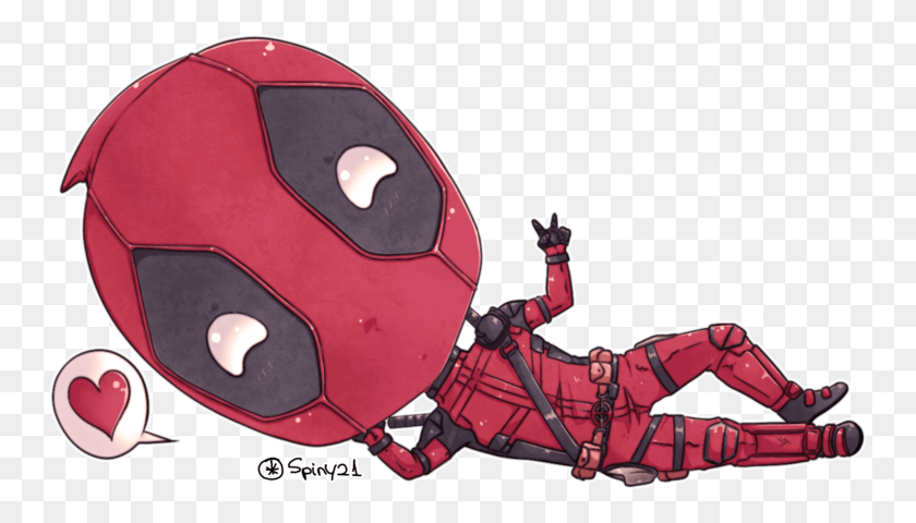 751x420 Descargar Png Polecane Deadpool Enamorado, Casco, Ropa, Vestimenta Hd Png